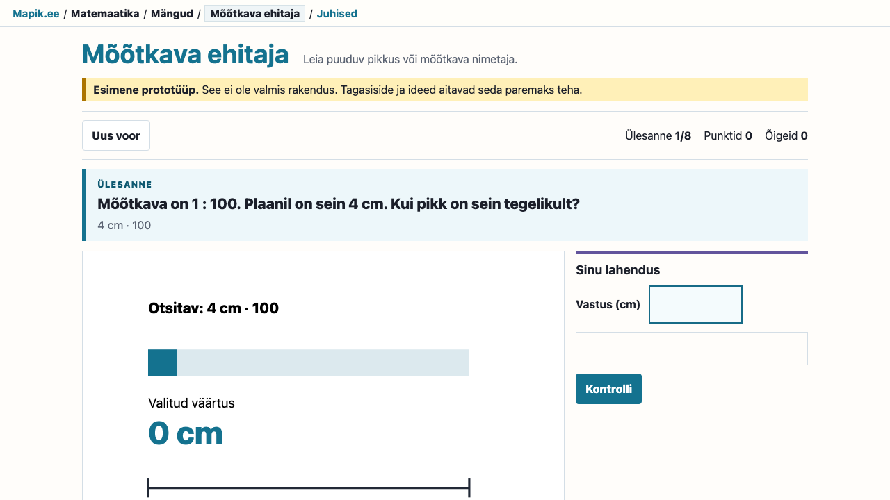 „Mõõtkava ehitaja“ vaade