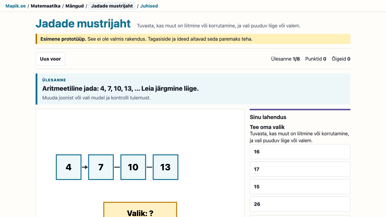 „Jadade mustrijaht“ vaade