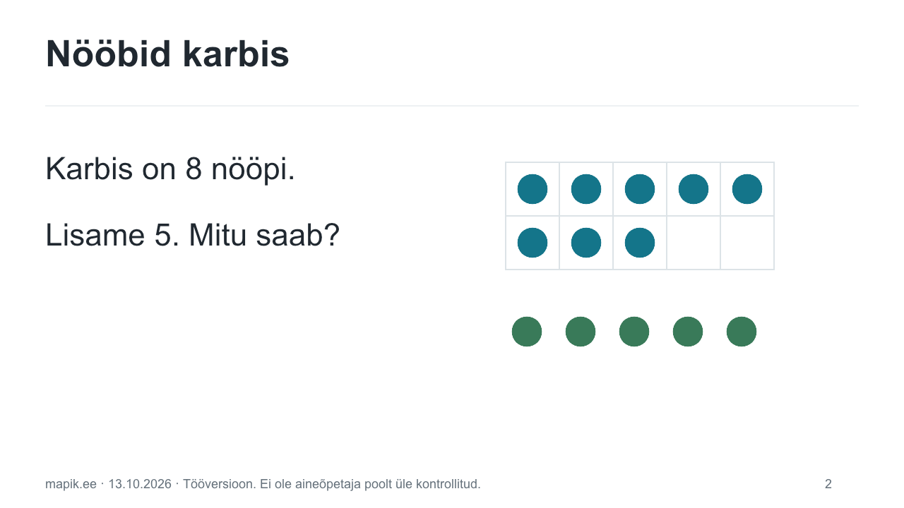 Kümme ja veel: algusküsimus